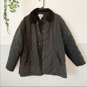 L.L. Bean Vintage Thermore Thermal Insulation Diamond Quilted Jacket Sz L